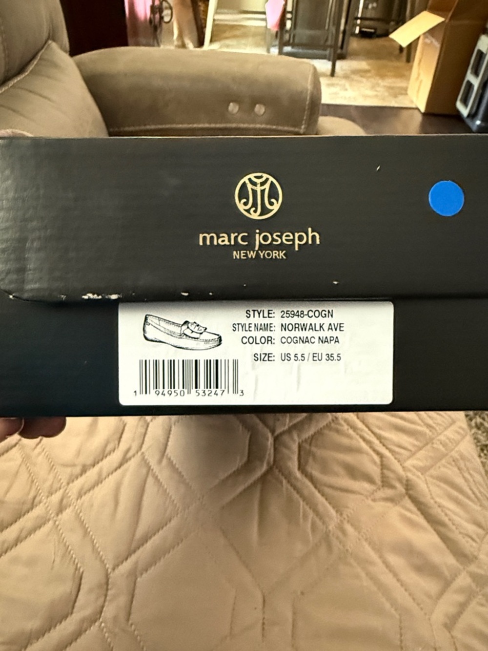 Marc Joseph Tan Leather Loafer with Ring Detail - Picture 5 of 5